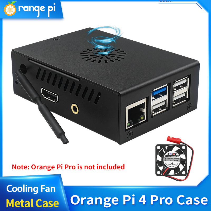 Pi Cooler - Caja Metálica Negra Protectora para Orange