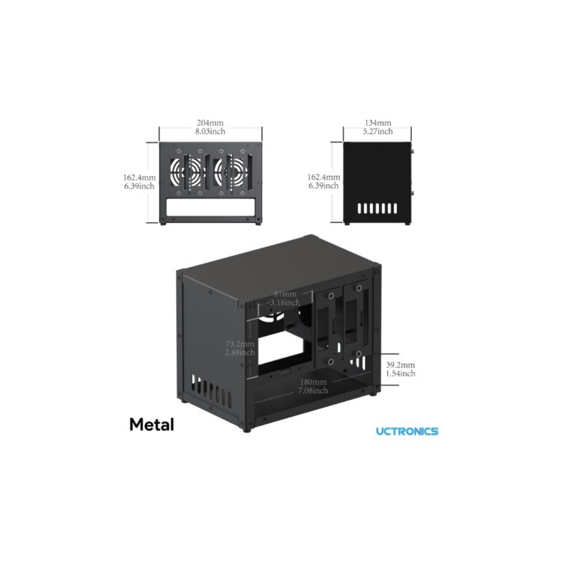 Caja para Raspberry Pi de UCTR - Pi 4 Case reseña y precio